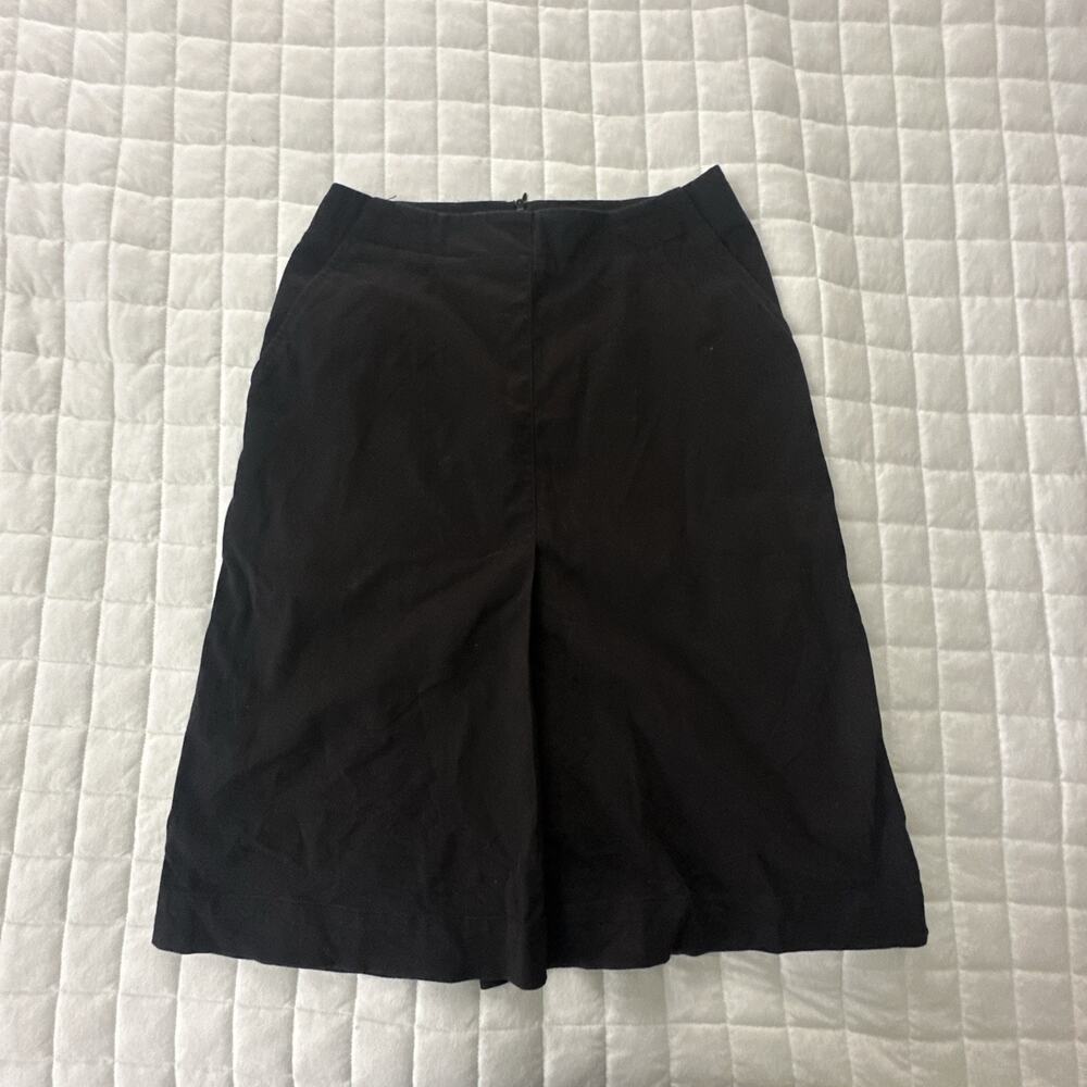 Vintage Lacoste Skirt 36 US 4 Black Canvas A-Line Retro Preppy Quiet Luxury